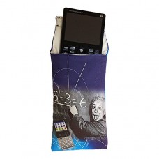 Custodia artigianale modello Einstein per HP PRIME in microfibra vellutata, col proprio nome inserito all'interno della grafica